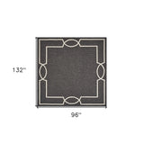 8' X 11' Black and White Hand Hooked Area Rug - Homeroots - Flyclothing LLC