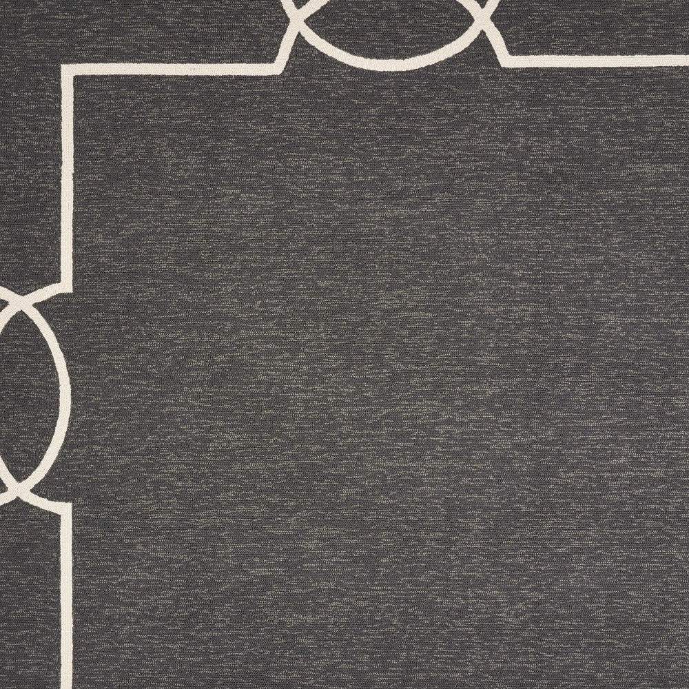 8' X 11' Black and White Hand Hooked Area Rug - Homeroots - Flyclothing LLC