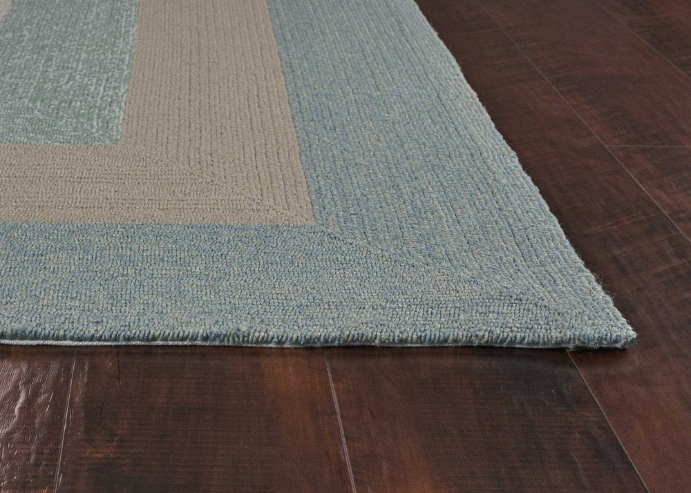 3' X 5' Blue and Beige Handmade Indoor Outdoor Area Rug - Homeroots - Flyclothing LLC