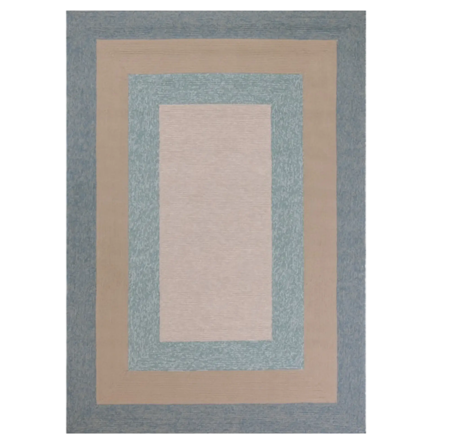 8' X 11' Blue and Beige Handmade Indoor Outdoor Area Rug - Homeroots - Flyclothing LLC
