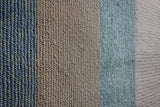 8' X 11' Blue and Beige Handmade Indoor Outdoor Area Rug - Homeroots - Flyclothing LLC