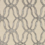 5' X 7' Beige and Silver Wool Vermicular Hand Tufted Area Rug - Homeroots