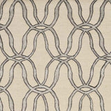 5' X 7' Beige and Silver Wool Vermicular Hand Tufted Area Rug - Homeroots - Flyclothing LLC