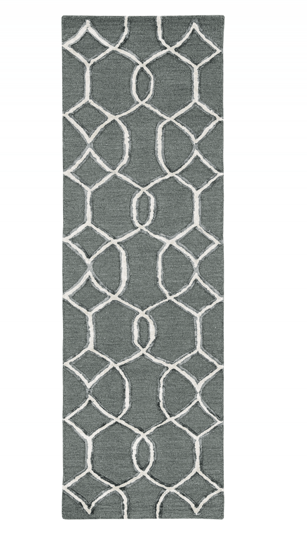 8' X 8' Gray Wool Handmade Runner Rug - Homeroots - Flyclothing LLC