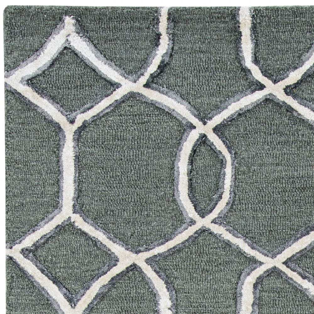 8' X 8' Gray Wool Handmade Runner Rug - Homeroots - Flyclothing LLC