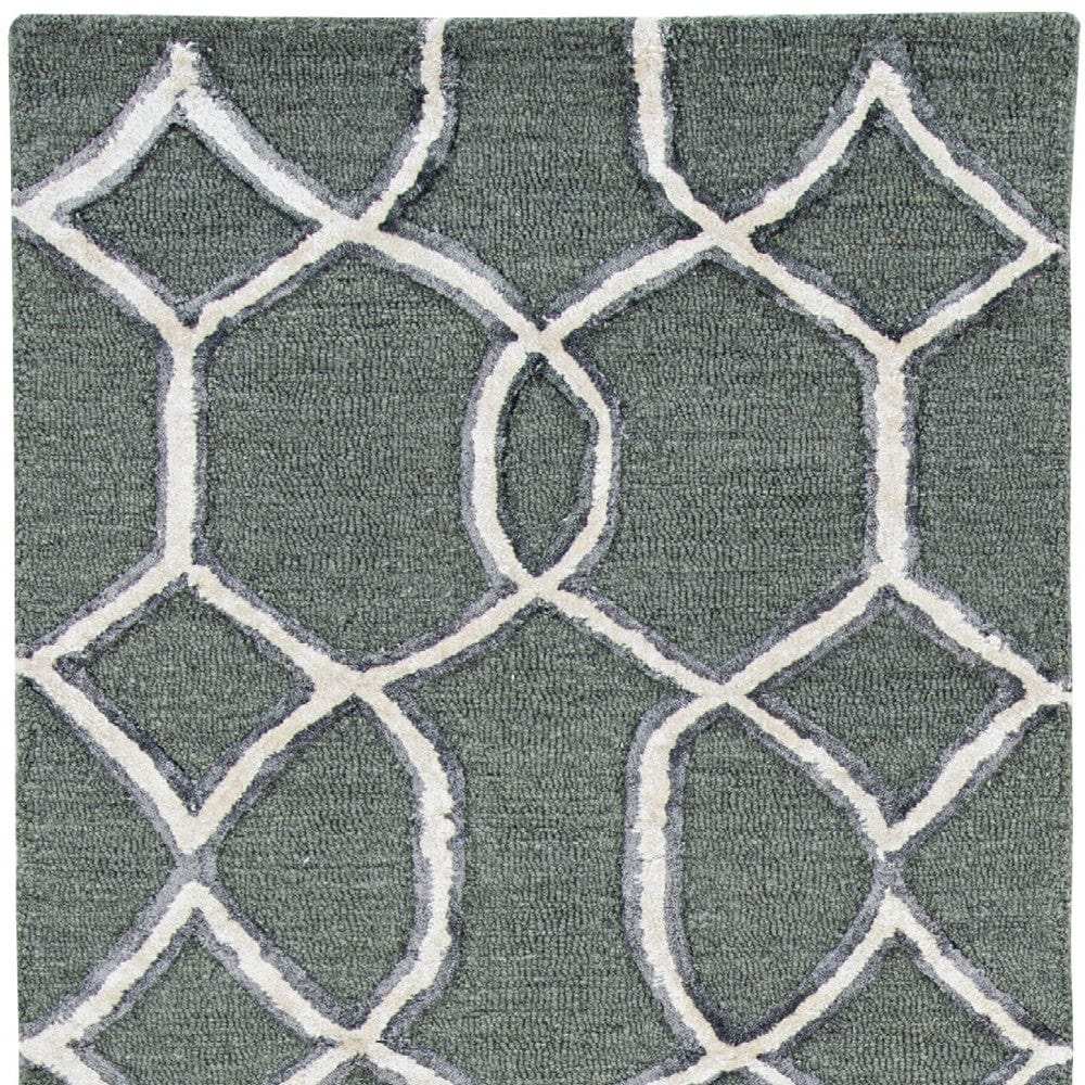 8' X 8' Gray Wool Handmade Runner Rug - Homeroots - Flyclothing LLC