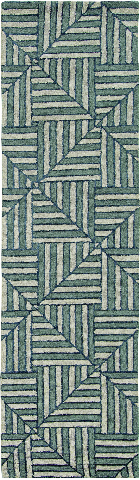 8' X 8' Charcoal Wool Handmade Runner Rug - Homeroots - Flyclothing LLC
