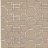 5' X 7' Gray and Ivory Wool Geometric Hand Tufted Area Rug - Homeroots - Flyclothing LLC