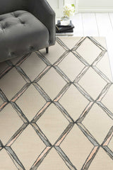 8' Cream Wool Handmade Runner Rug