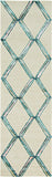 8' Cream Wool Handmade Runner Rug - Homeroots