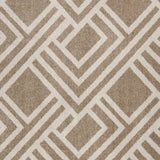 7' X 10' Beige and Ivory Geometric Indoor Outdoor Area Rug - Homeroots