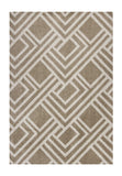 8' X 11' Beige Geometric Indoor Outdoor Area Rug - Homeroots