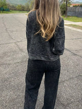 Full Size Washed Round Neck Top and Drawstring Pants Set Plus Size - Trendsi - Flyclothing LLC