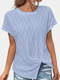 Full Size Round Neck Short Sleeve T-Shirt - Trendsi - Flyclothing LLC