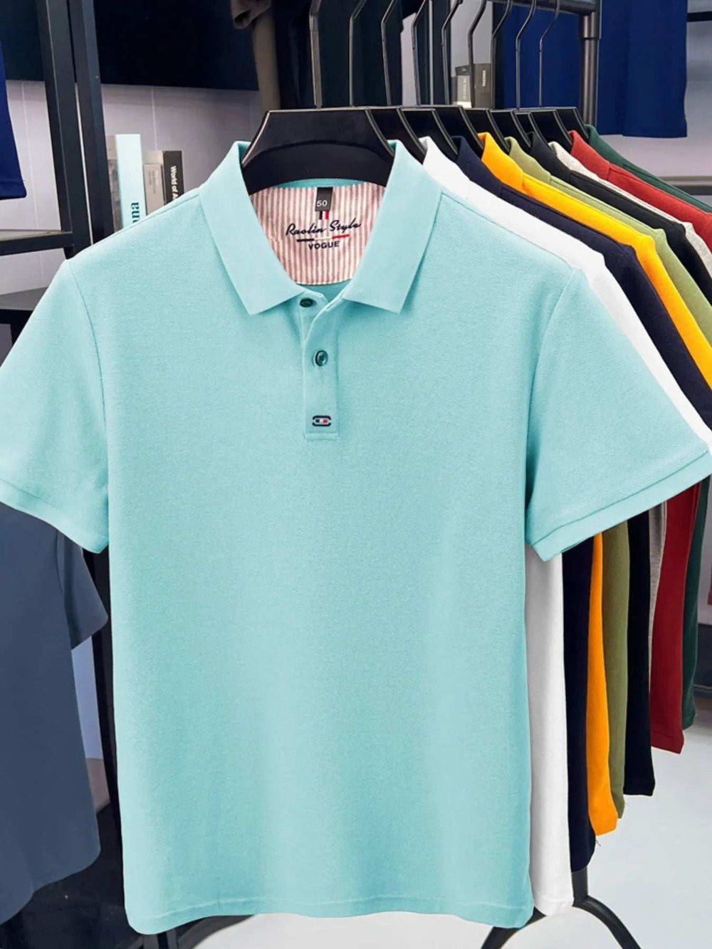 Men's Plus Size Collared Neck Short Sleeve Polo - Trendsi - Flyclothing LLC