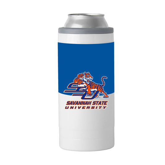 Savannah State 12oz Colorblock Slim Can Coolie - Logo Brands - Flyclothing LLC
