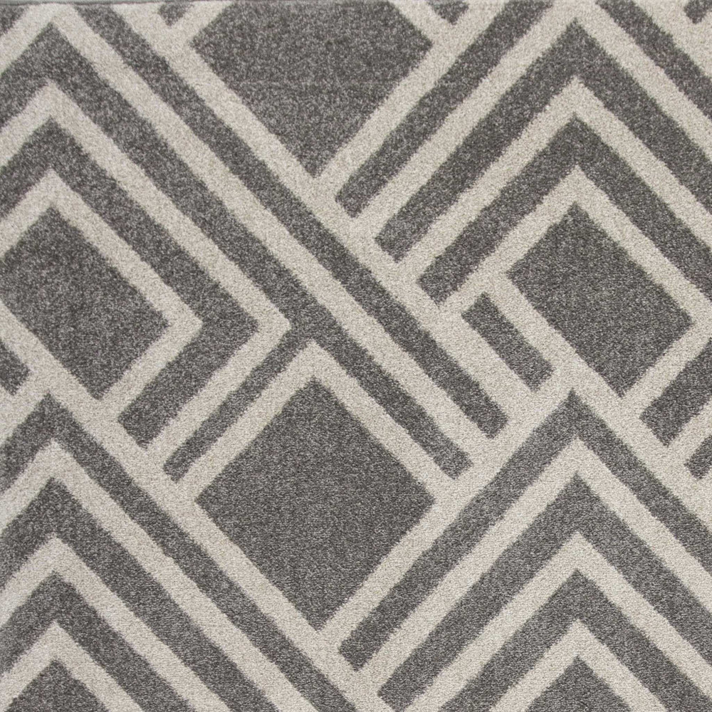 3' X 5' Gray Striped Indoor Outdoor Area Rug - Homeroots - Flyclothing LLC