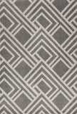 3' X 5' Gray Striped Indoor Outdoor Area Rug - Homeroots - Flyclothing LLC