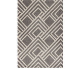 3' X 5' Gray Striped Indoor Outdoor Area Rug - Homeroots