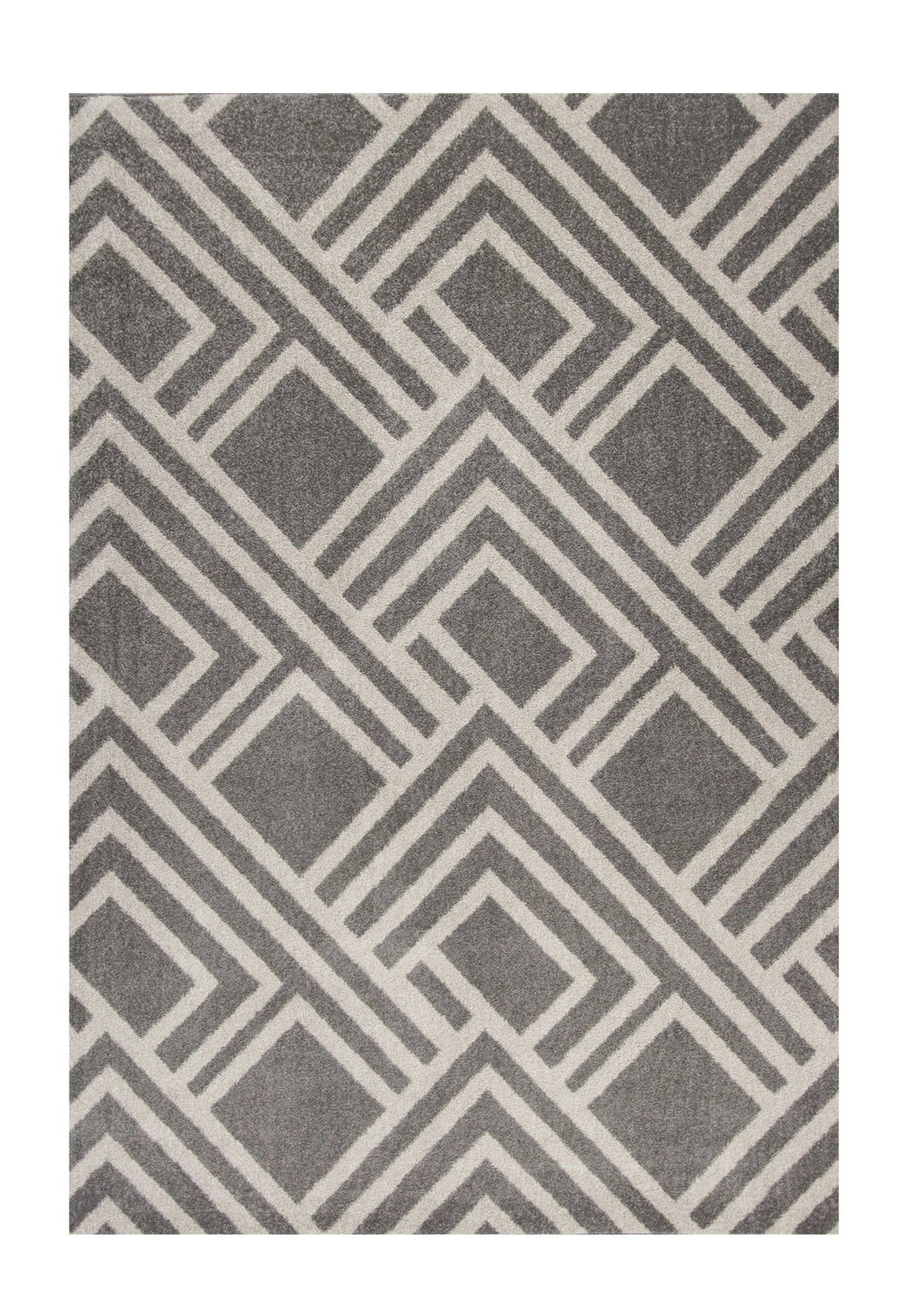 5' X 8' Gray Geometric Indoor Outdoor Area Rug - Homeroots - Flyclothing LLC