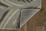 2' X 3' Gray Botanical Leaves Area Rug - Homeroots - Flyclothing LLC