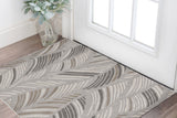 3' X 5' Gray Tropical Botanical Area Rug - Homeroots