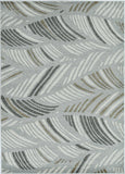 3' X 5' Gray Tropical Botanical Area Rug - Homeroots