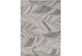 3' X 5' Gray Tropical Botanical Area Rug - Homeroots