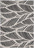2' X 4' Black and White Abstract Indoor Outdoor Area Rug - Homeroots