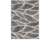 2' X 4' Black and White Abstract Indoor Outdoor Area Rug - Homeroots