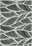 7' X 10' Black and White Abstract Indoor Outdoor Area Rug - Homeroots - Flyclothing LLC