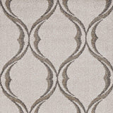 2' X 3' Sand Wavy Line Pattern Accent Rug - Homeroots - Flyclothing LLC