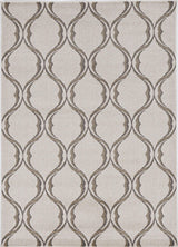 2' X 3' Sand Wavy Line Pattern Accent Rug - Homeroots - Flyclothing LLC