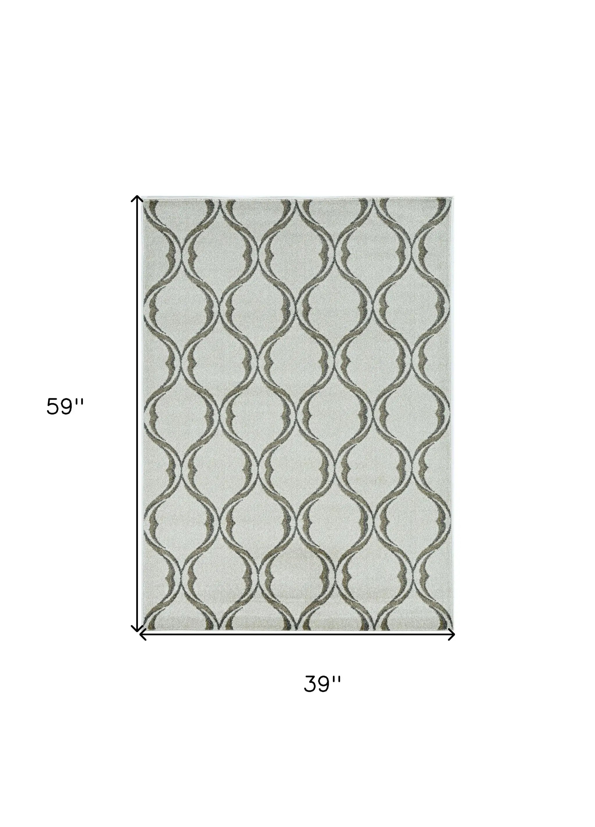 3' X 5' Sand Polypropylene Rug - Homeroots - Flyclothing LLC