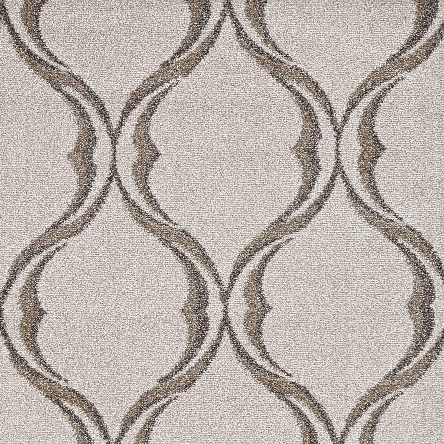 5' X 8' Sand Wavy Lines Area Rug - Homeroots - Flyclothing LLC