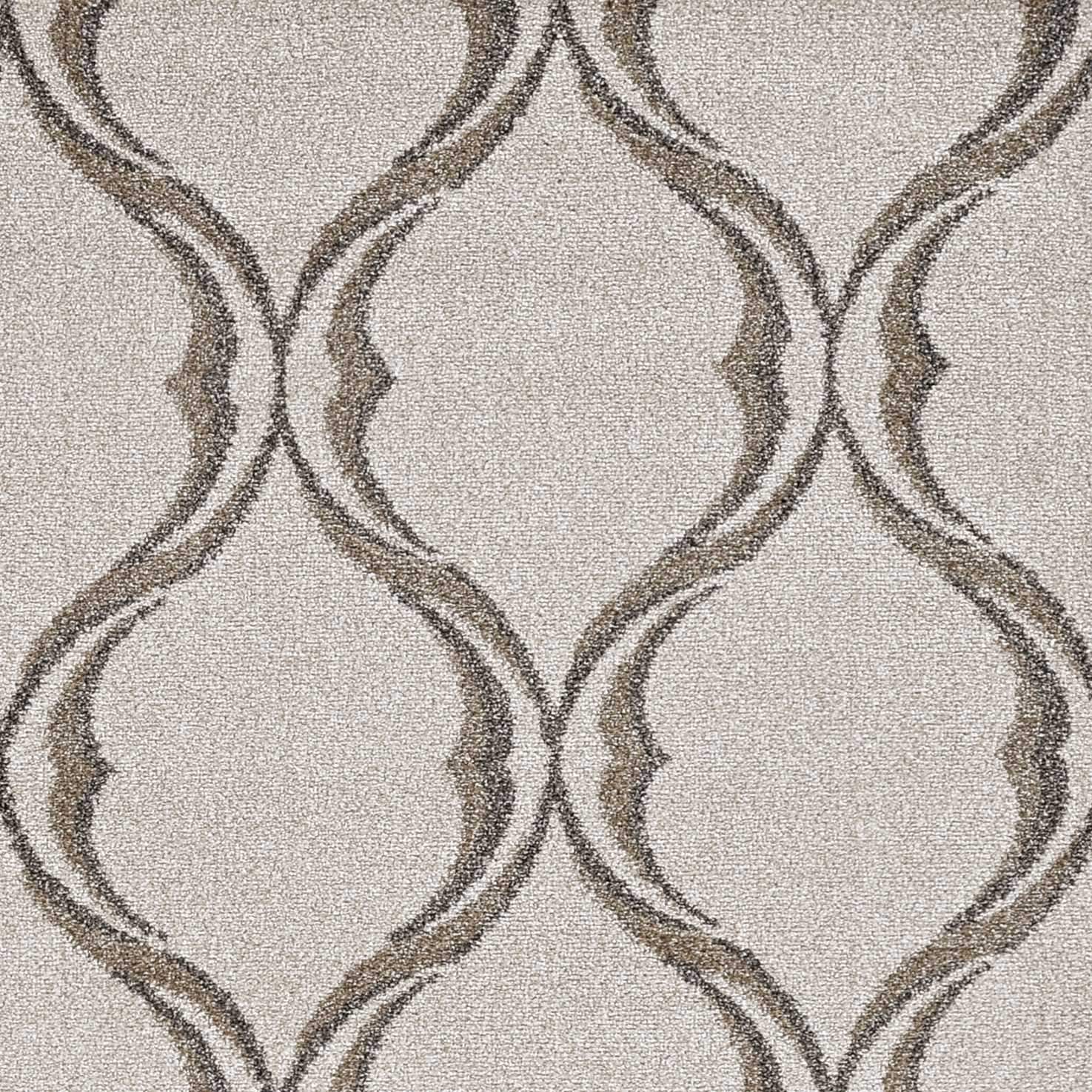 5' X 8' Sand Wavy Lines Area Rug - Homeroots - Flyclothing LLC