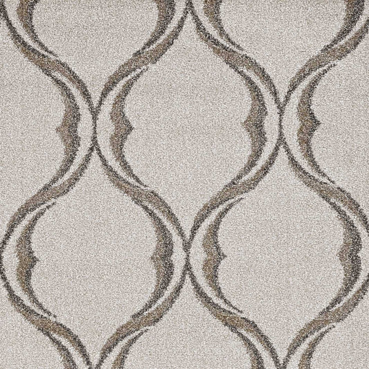 5' X 8' Sand Wavy Lines Area Rug - Homeroots - Flyclothing LLC