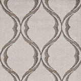 5' X 8' Sand Wavy Lines Area Rug - Homeroots