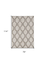 7' X 10' Ivory Moroccan Indoor Outdoor Area Rug - Homeroots - Flyclothing LLC