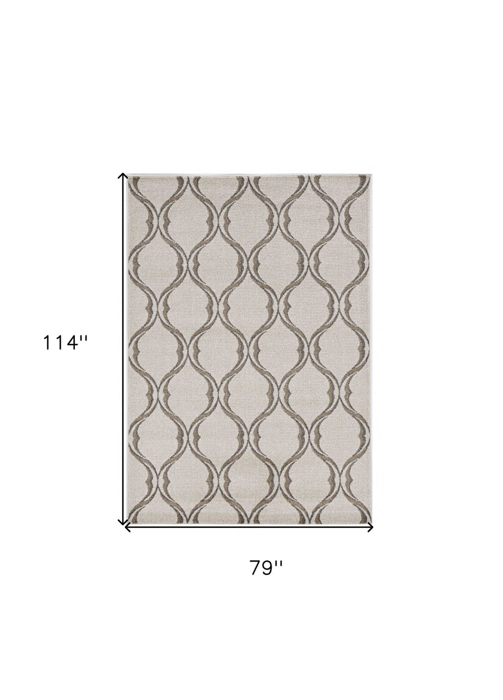 7' X 10' Ivory Moroccan Indoor Outdoor Area Rug - Homeroots - Flyclothing LLC