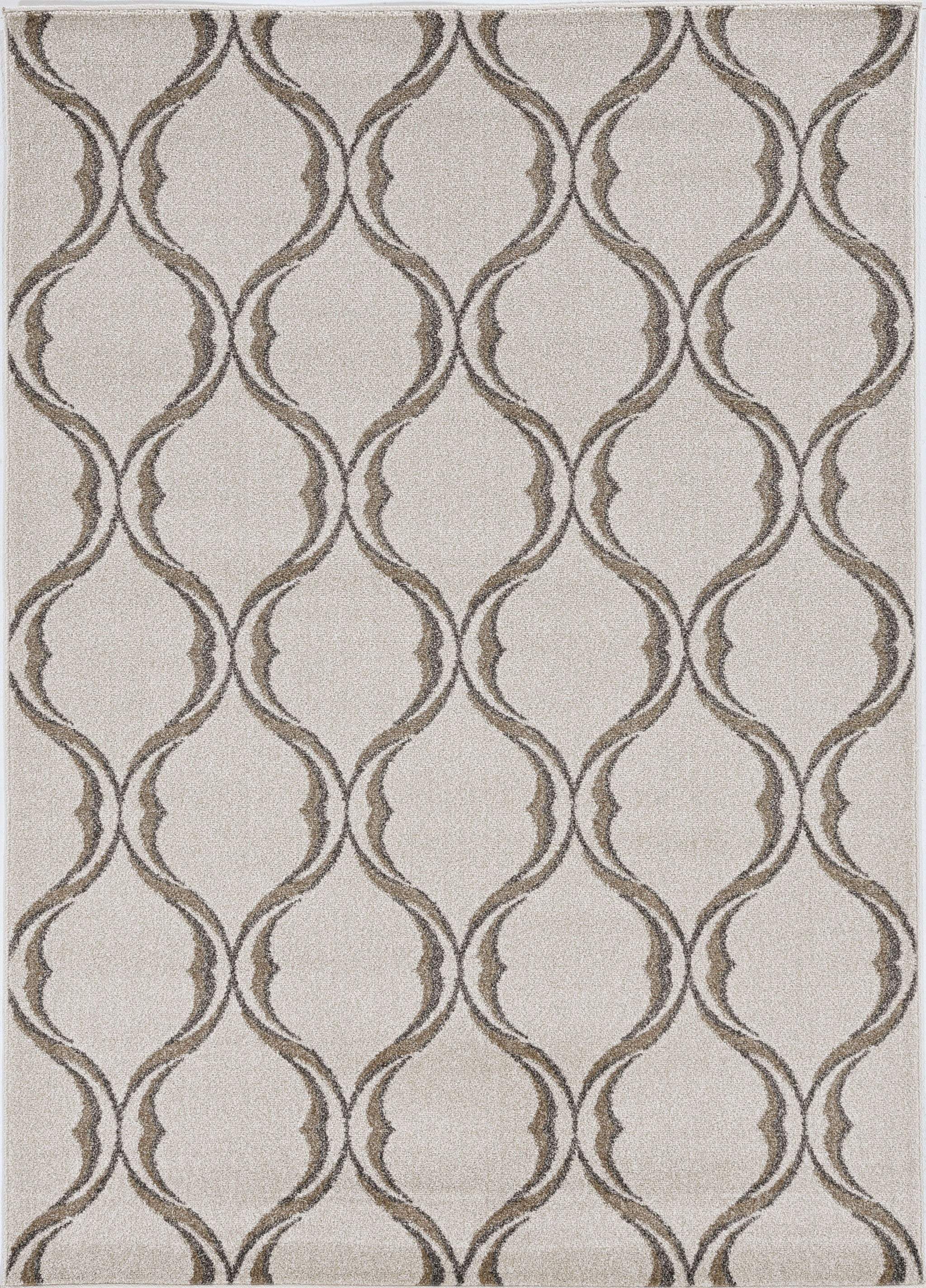 8' X 11' Ivory Moroccan Indoor Outdoor Area Rug - Homeroots - Flyclothing LLC