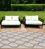 8' X 11' Ivory Moroccan Indoor Outdoor Area Rug - Homeroots - Flyclothing LLC