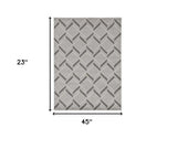 2' X 4' Green and Ivory Geometric Indoor Outdoor Area Rug - Homeroots - Flyclothing LLC
