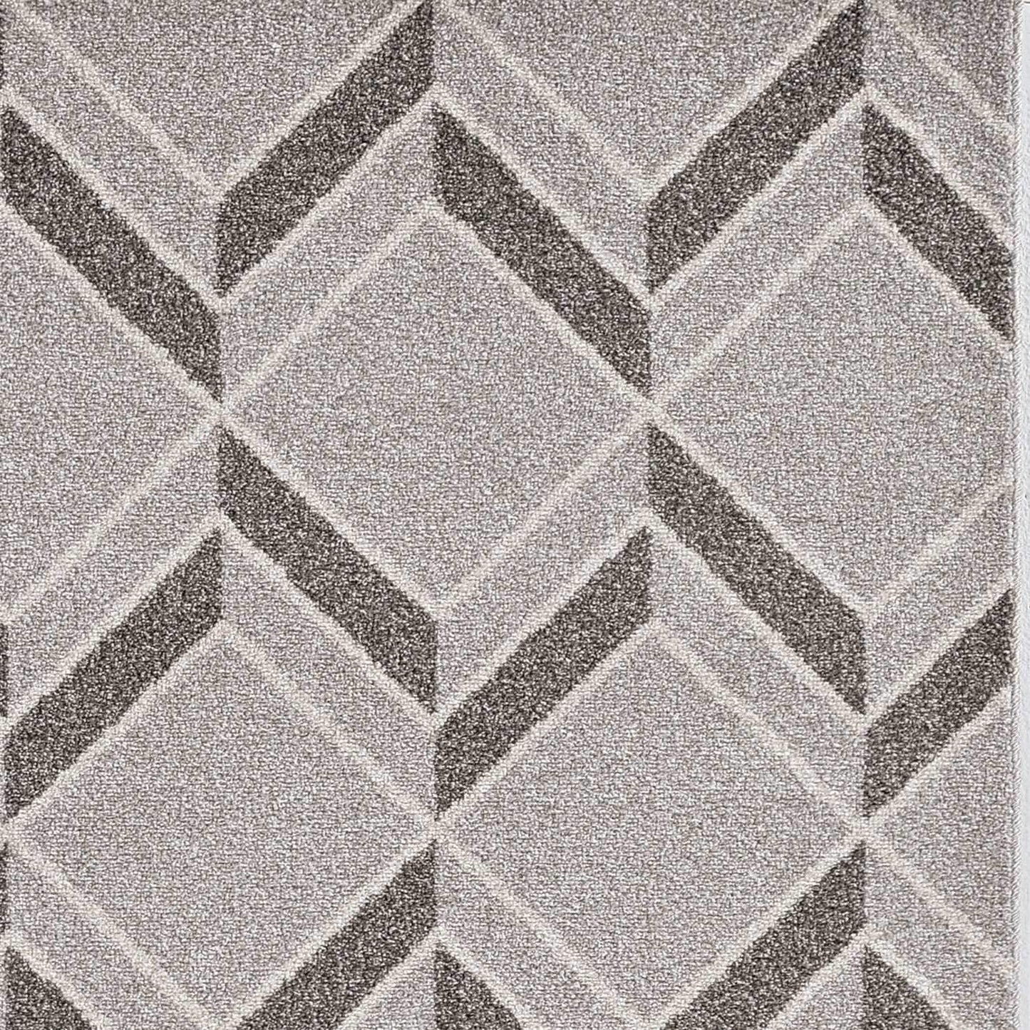 5' X 8' Gray Geometric Indoor Outdoor Area Rug - Homeroots - Flyclothing LLC