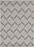7' X 10' Gray Geometric Indoor Outdoor Area Rug - Homeroots
