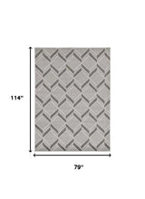 7' X 10' Gray Geometric Indoor Outdoor Area Rug - Homeroots - Flyclothing LLC