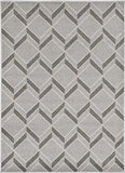 8' X 11' Gray Geometric Indoor Outdoor Area Rug - Homeroots