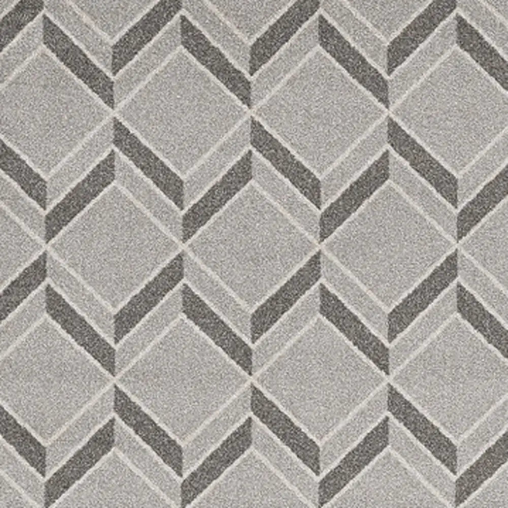8' X 11' Gray Geometric Indoor Outdoor Area Rug - Homeroots - Flyclothing LLC