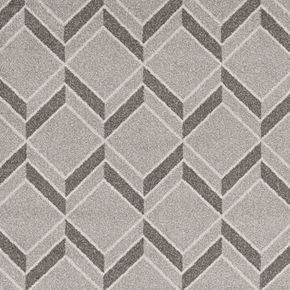 8' X 11' Gray Geometric Indoor Outdoor Area Rug - Homeroots - Flyclothing LLC
