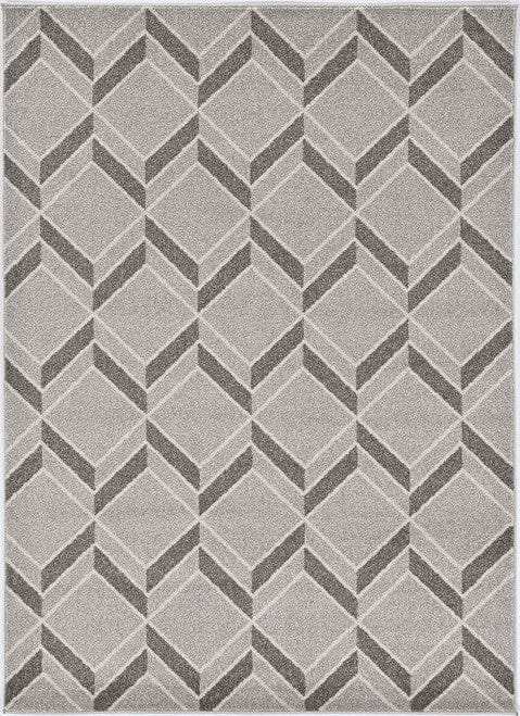 8' X 11' Gray Geometric Indoor Outdoor Area Rug - Homeroots - Flyclothing LLC